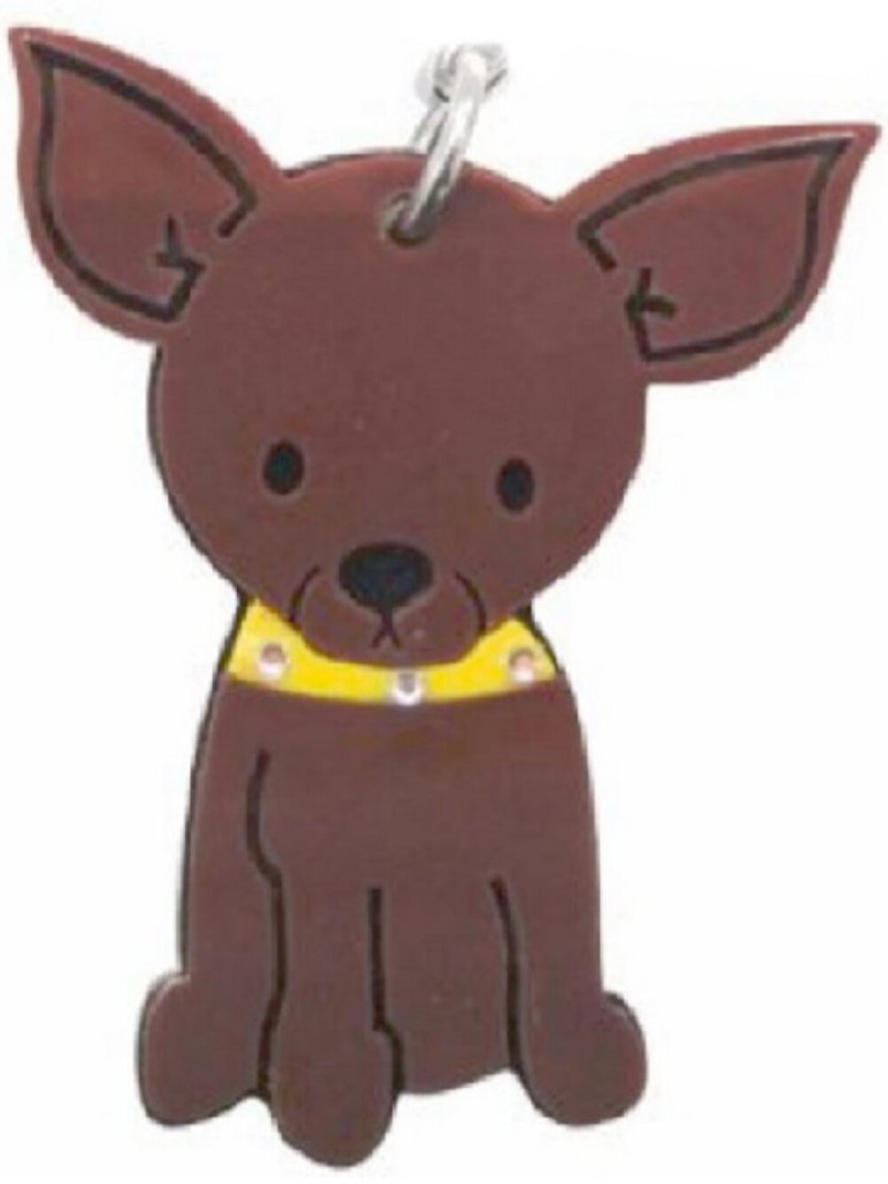 Chihuahua - Love Your Breed Acrylic Key Chain with Bling Collar